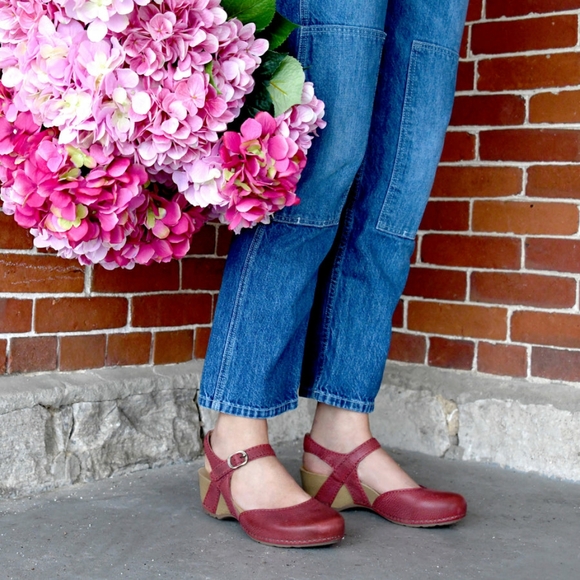 **SOLd*thankyou🌷Dansko Tiffani▪︎MaryJane Clog Sandal▪︎Coral Red Burnished▪︎EU39 - Picture 16 of 16